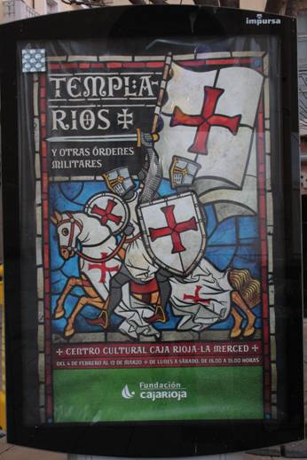 Cartel de la exposicin Los templarios y otras rdenes militares